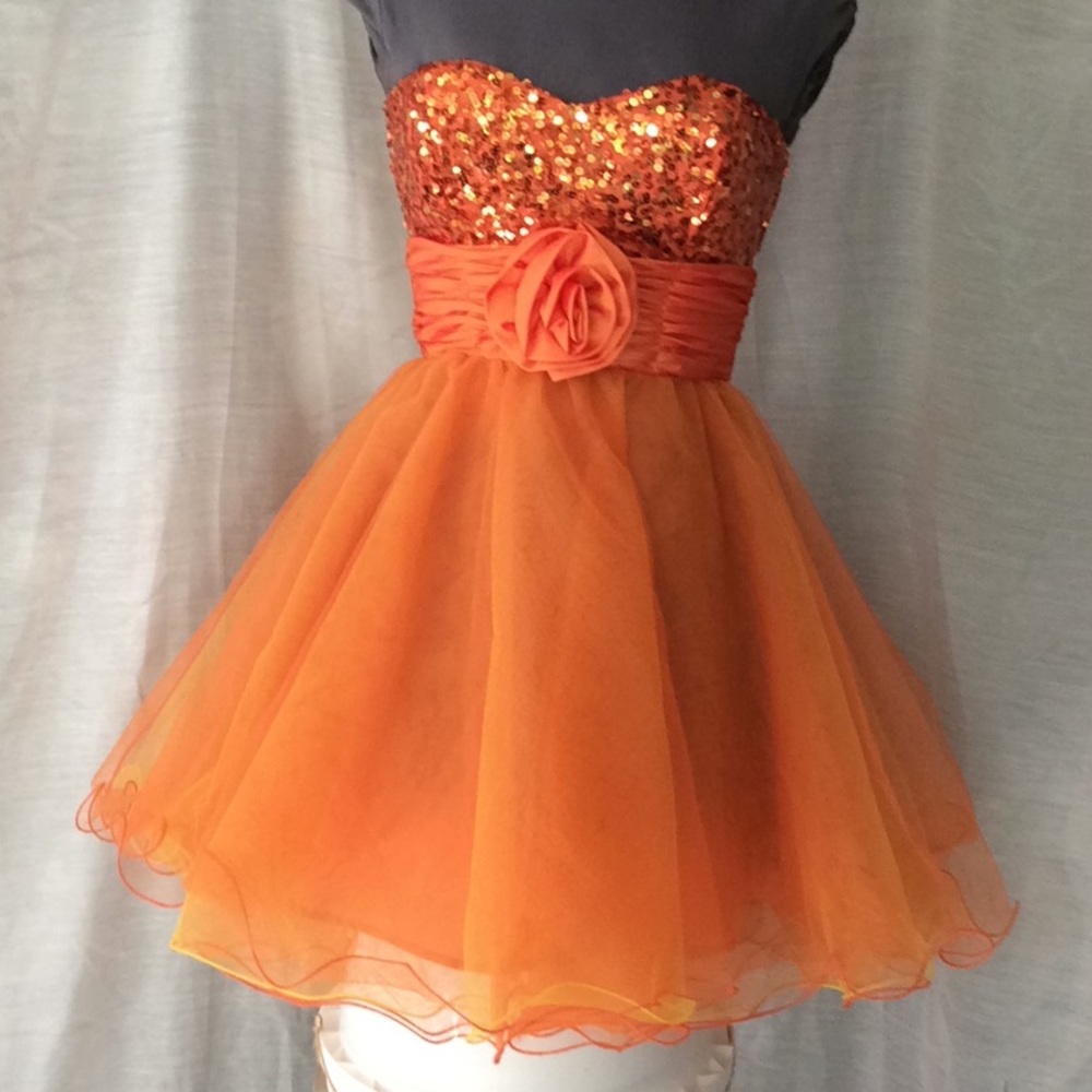 Xtraordinary Orange Formal Dress Sz 1